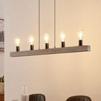 Lindby Relia hanglamp, met houten balk