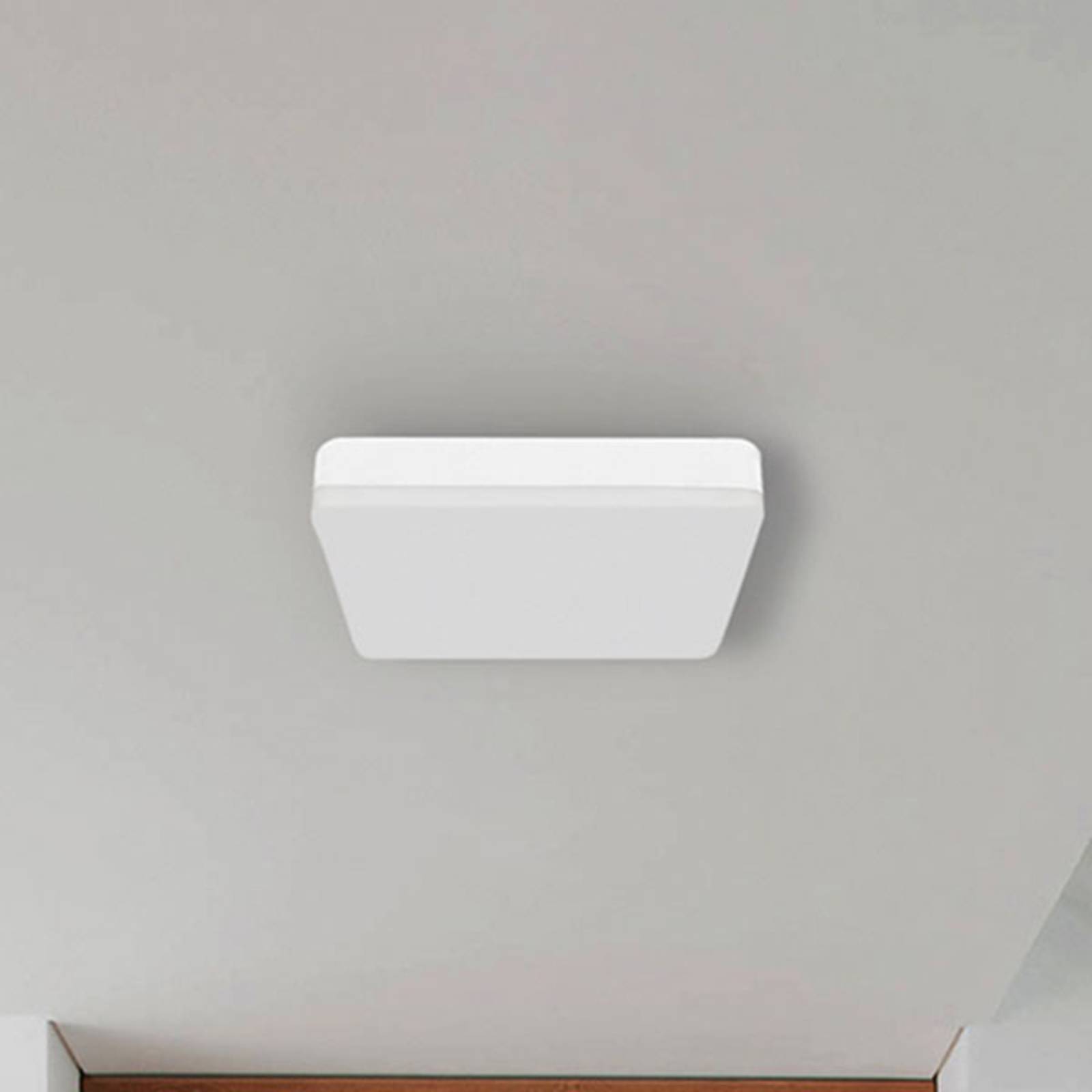 ACB ILUMINACIÓN Square LED bathroom ceiling light, motion sensor, for Bathroom, acrylic, 24 W, L: 28 cm, W: 28 cm, H: 6.2 cm