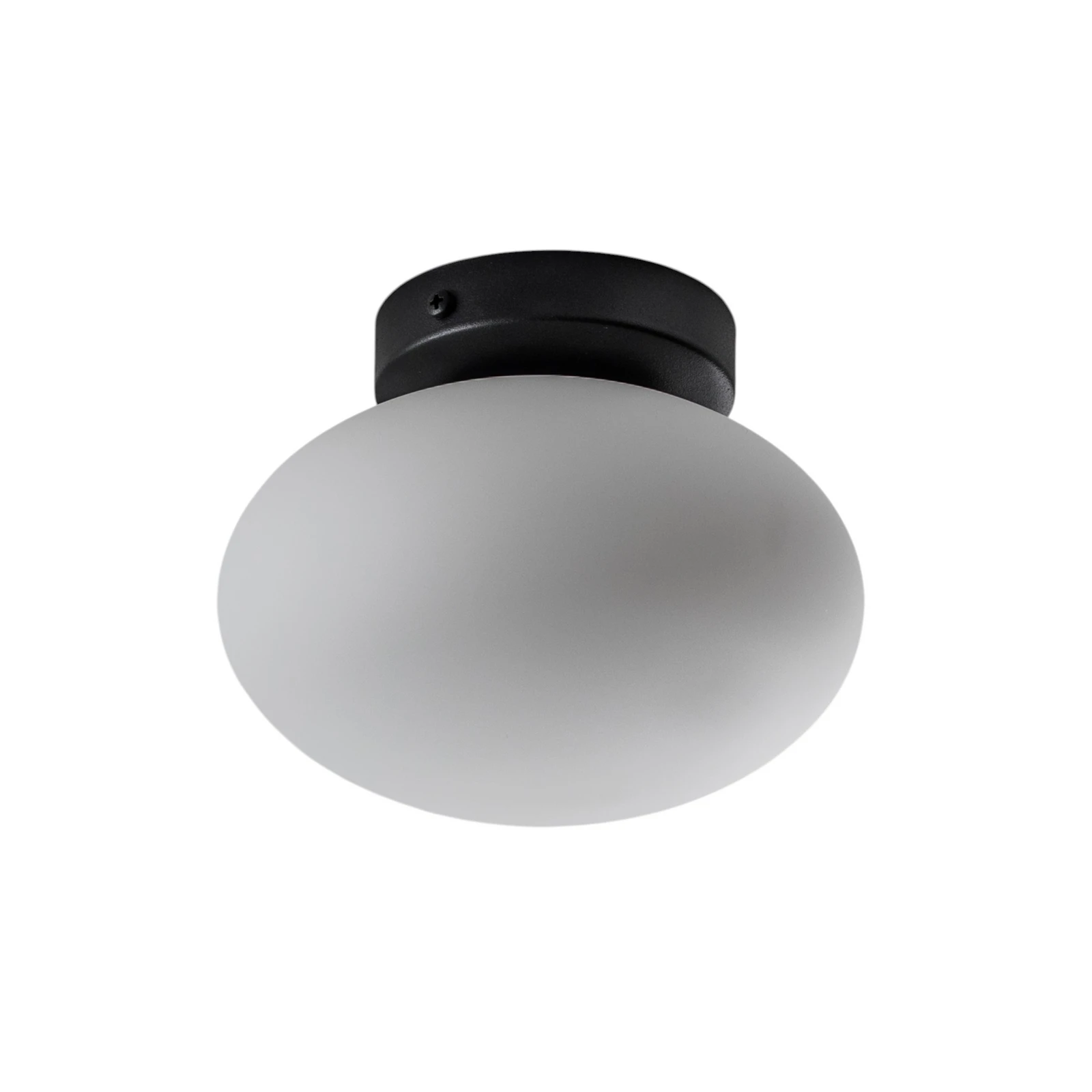 Ufo mennyezeti lámpa, fekete/fehér, Ø 18 cm, üveg, G9