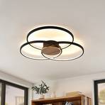 Lindby Riley LED ceiling light dimmable black