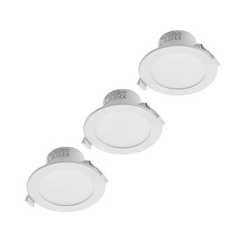 Prios Rida LED-Einbaulampe CCT 11,5cm 9W 3er-Set