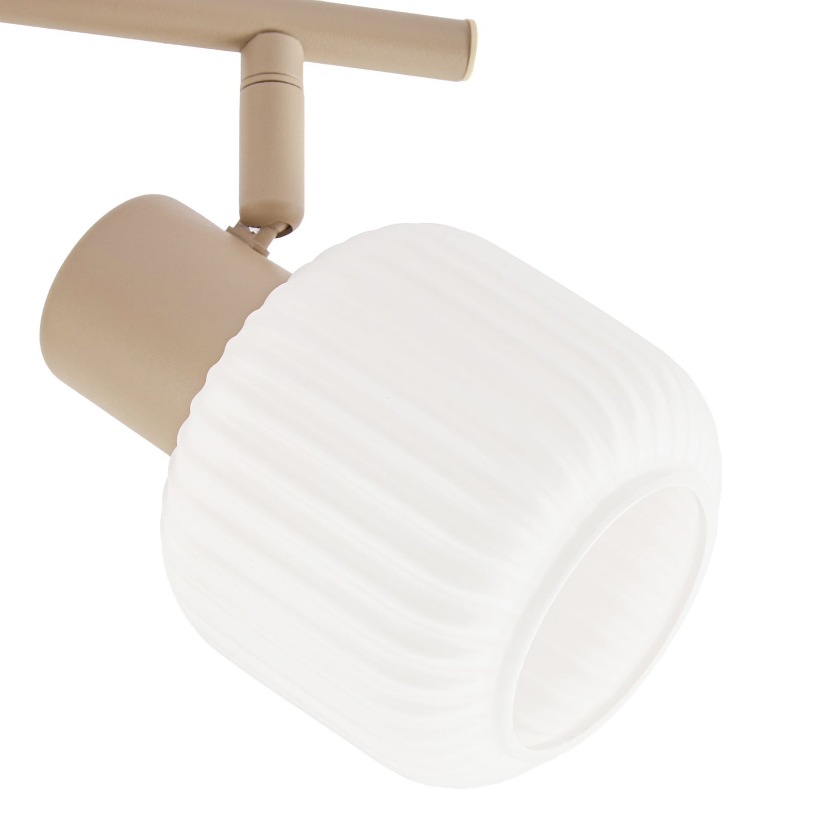 Evey Deckenstrahler, Länge 83 cm, 4-flg., weiß/beige - NOLA Evey Deckenstrahler, Länge 83 cm, 4-flg., weiß/beige - NOLA