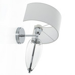 Wandlamp Ogiva met helder glazen element