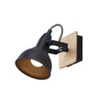 Aylis Applique Murale Black/Wood - Lindby