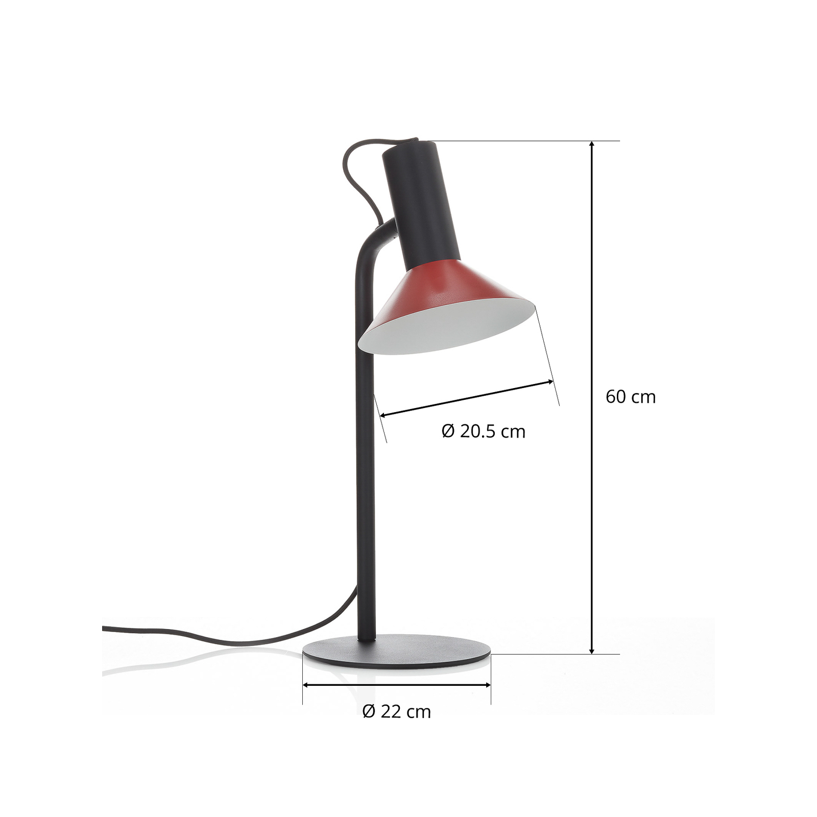 WEVER & DUCRÉ Stolní lampa Roomor 1.0 červená