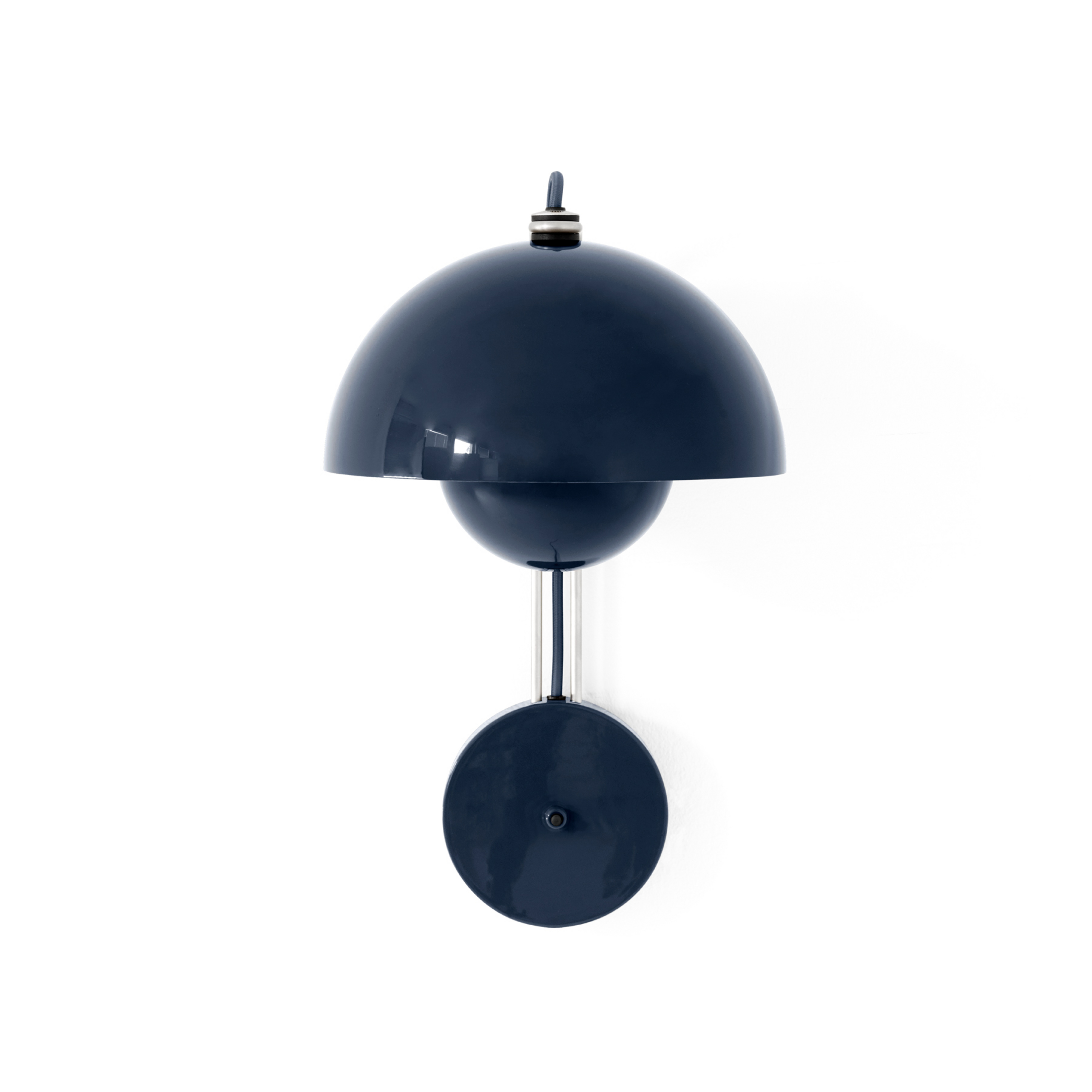 Aplique de pared Flowerpot VP8, azul acero, enchufe - &TRADITION
