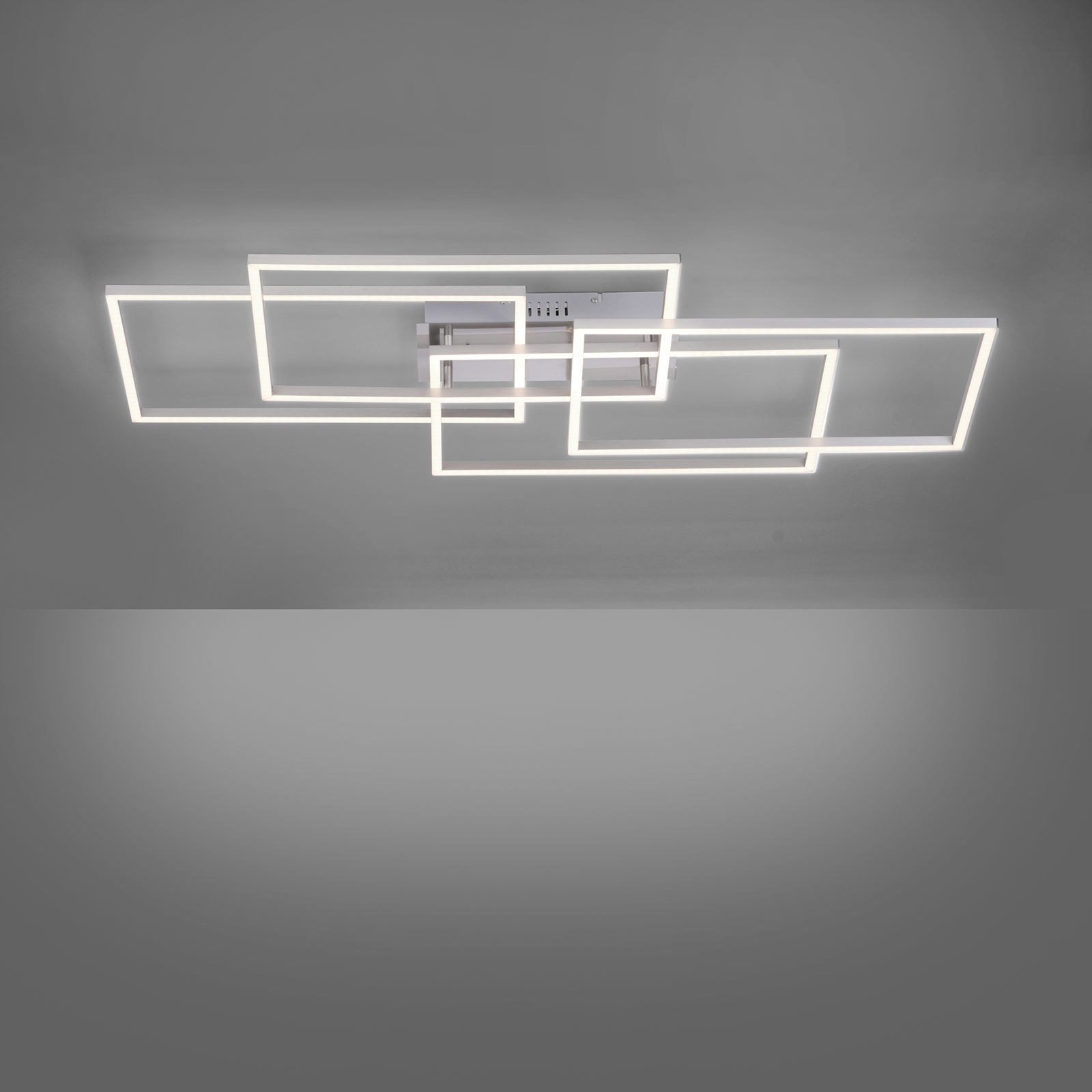LED-Deckenleuchte Iven, dim, stahl, 95x51,5cm