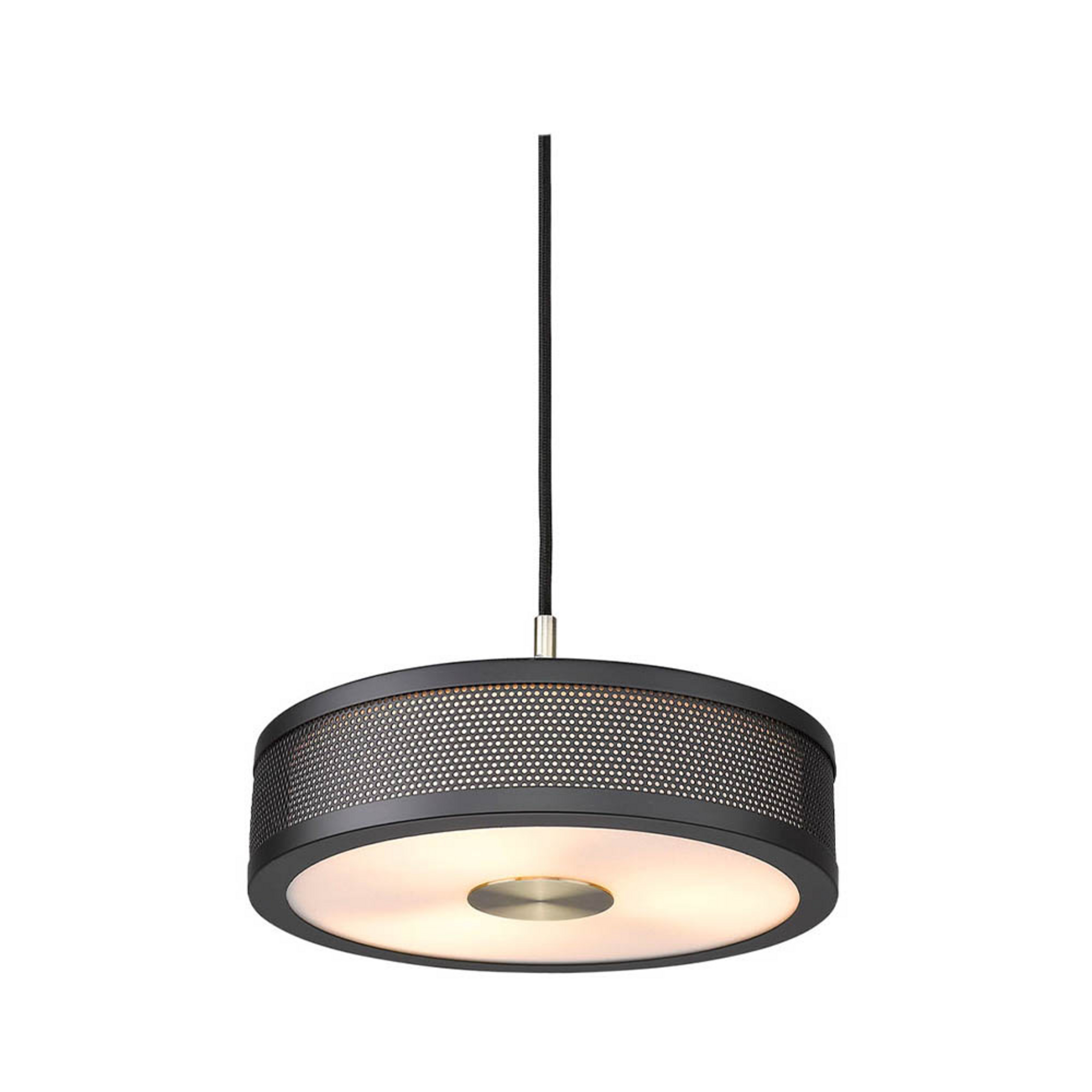 Frame 3 hanging light, Ø 24 cm, black/brass - Halo Design