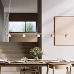 Northern Blush LED pendant light, 5-bulb.