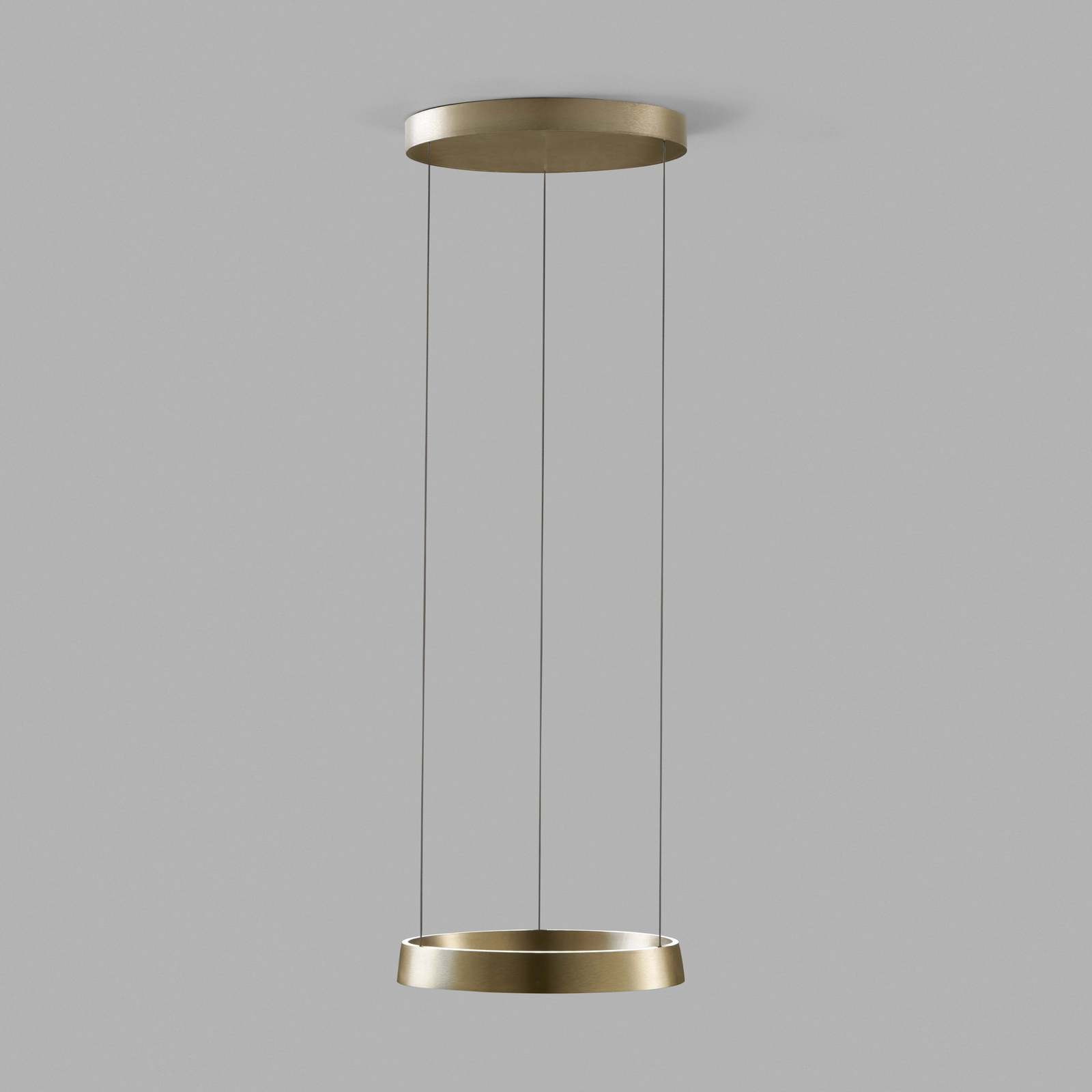 Suspension LED Edge Round en laiton, Ø 40 cm, Smart - Light-Point