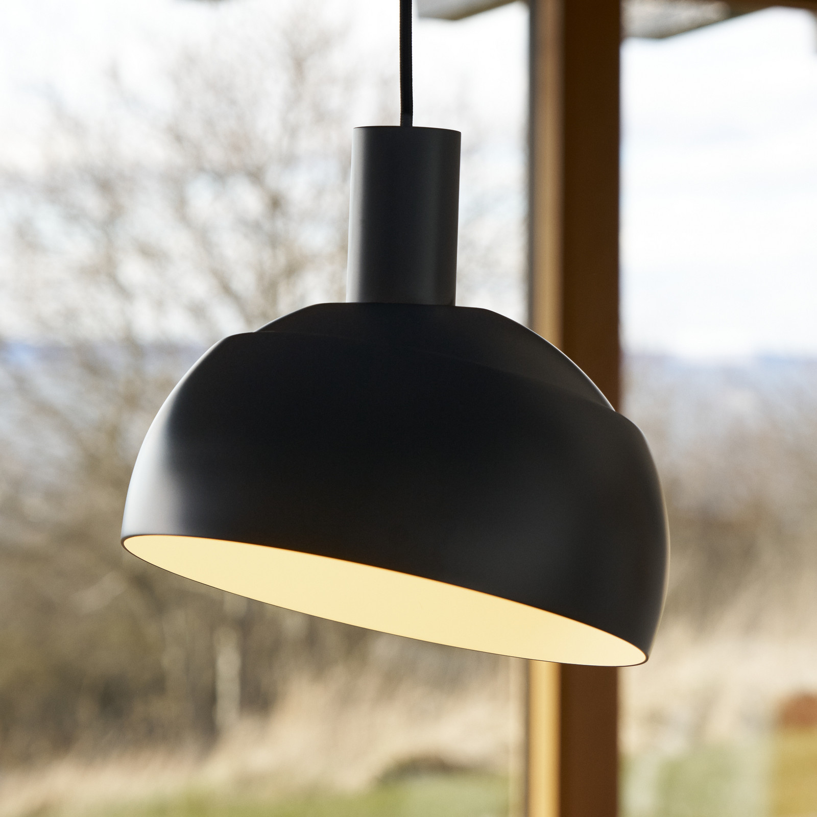 Louis Poulsen Lampă suspendată FJ Elements negru 25 cm E27 - Camera de zi / sufragerie - Modern - Aluminiu