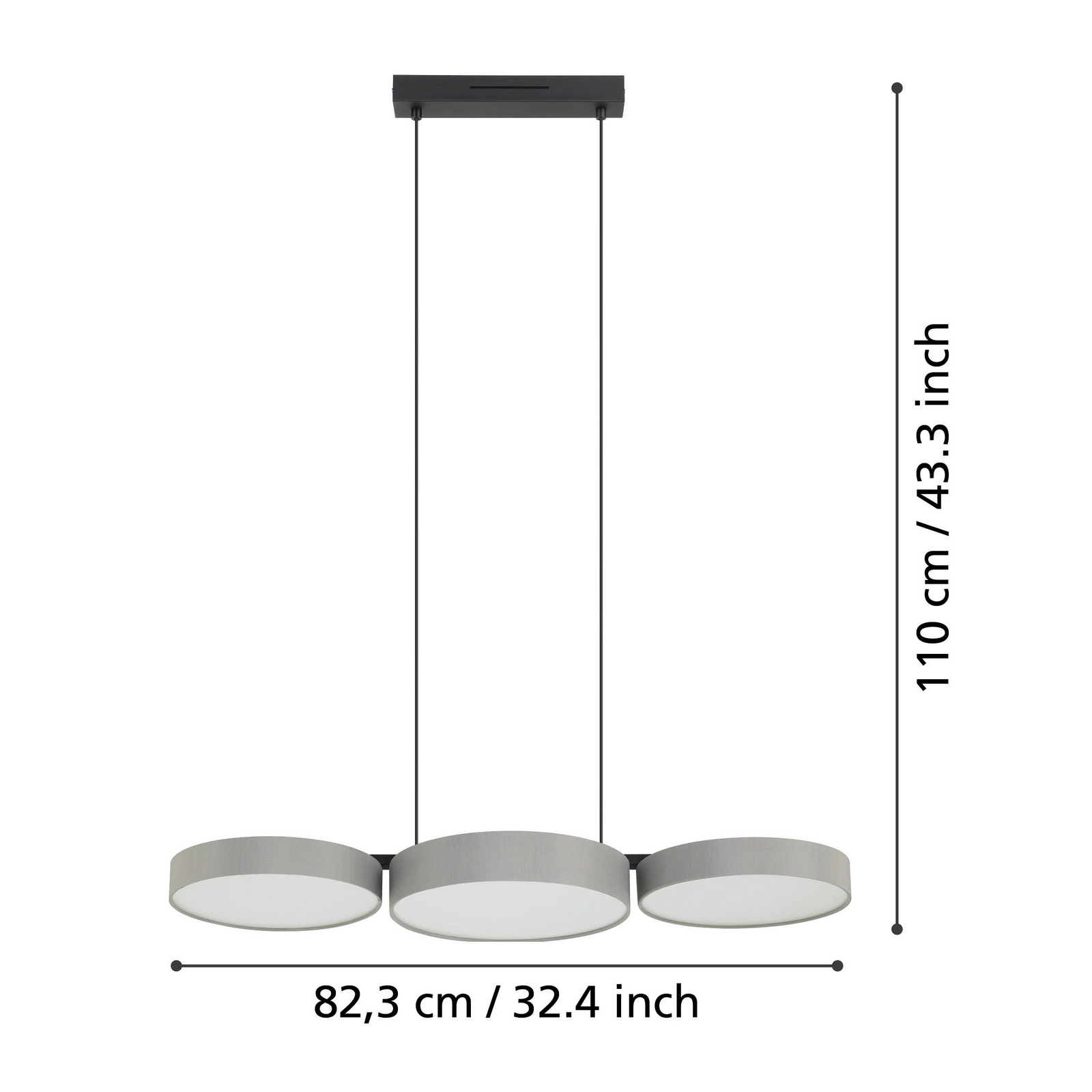 EGLO connect Smart LED-riippuvalaisin Barbano-Z, harmaa