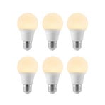 LED-lampa E27 A60 8W 3 000 K opal 6-pack