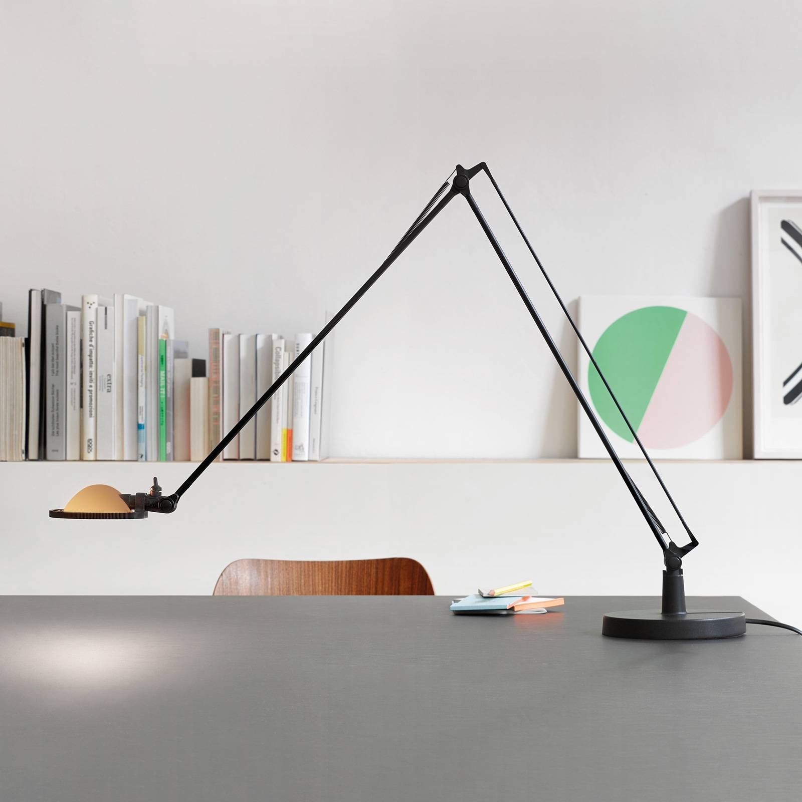 E-shop Luceplan Berenice stolná lampa 15 cm, čierno-žltá