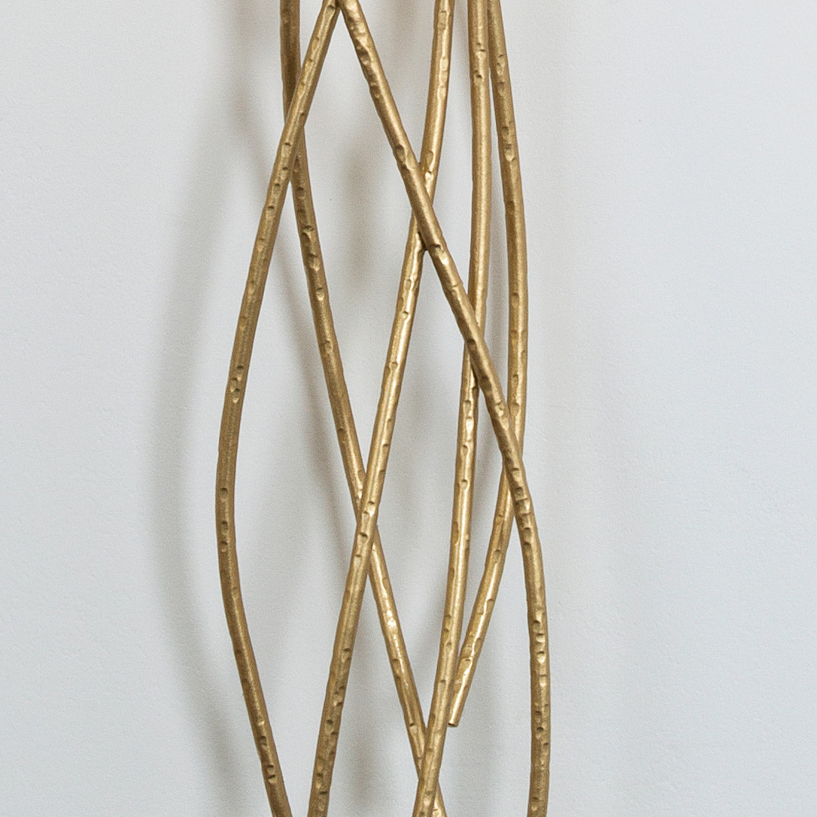 Elba lungo væglampe, guld/sort, højde 144 cm, jern