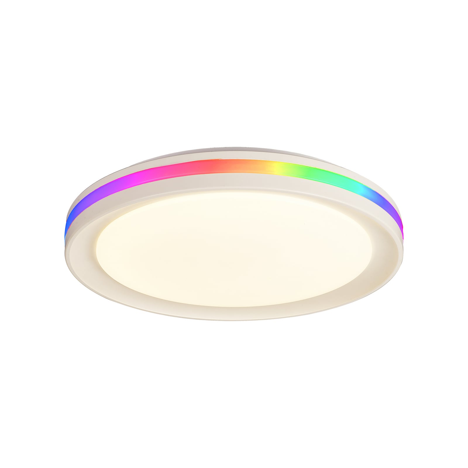 LED-taklampa Gamer, RGB, CCT, fjärrkontroll, vit