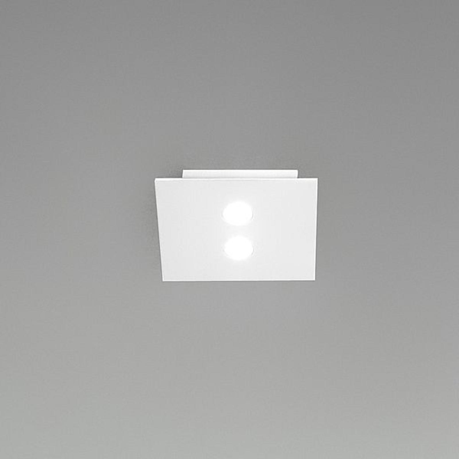 Small LED ceiling light Slim, 2-bulb, white