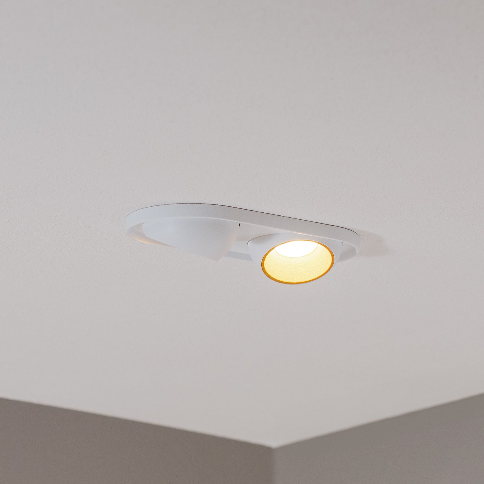 Bega Faretto da incasso a LED Studio Line, bianco/ottone, a 2 luci.