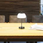 LED uzlādējama galda lampa Riva, melna, CCT, aptumšojama, augstums 35 cm
