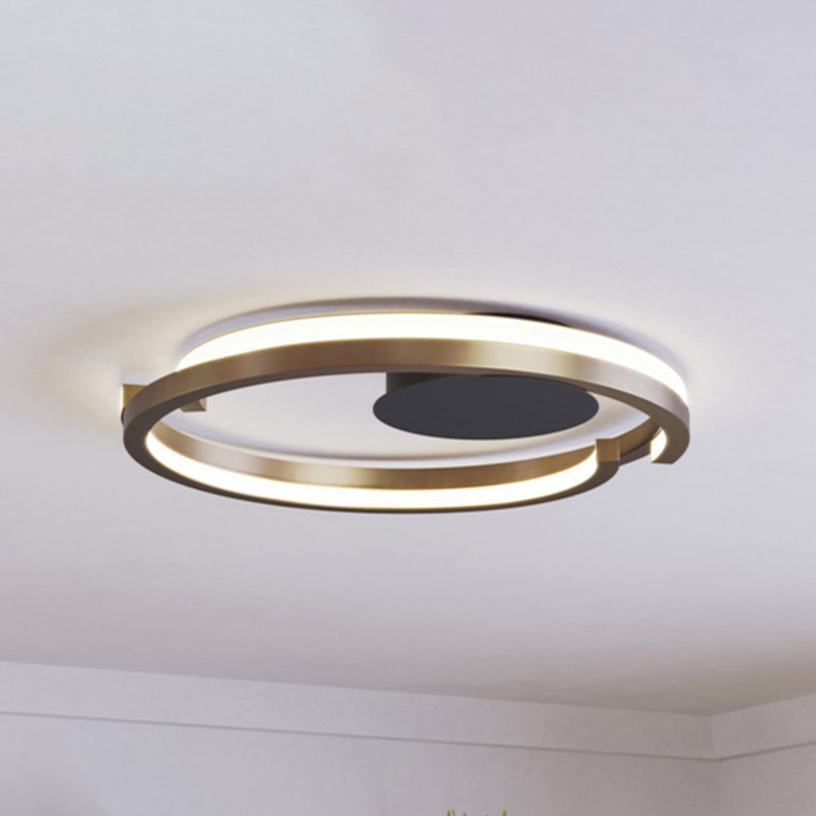 Candeeiro de teto LED EGLO MEZZOMONTE, bronze, Ø 48 cm, CCT