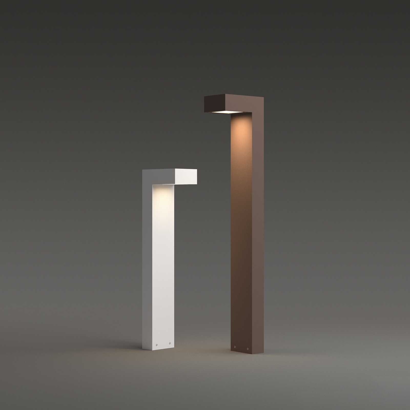 IDEAL LUX LED-väglampa Sirio, grå, höjd 80 cm, metall IDEAL LUX LED-väglampa Sirio, grå, höjd 80 cm, metall