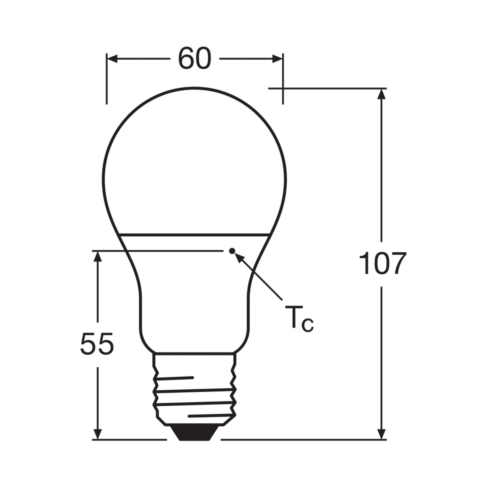 OSRAM Traditionell LED-lampa opal E27 8,5W 827 3-pack