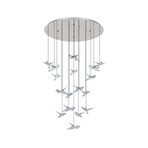 Paratebueno závěsné světlo, chrom, kulaté - EGLO Stars of Light