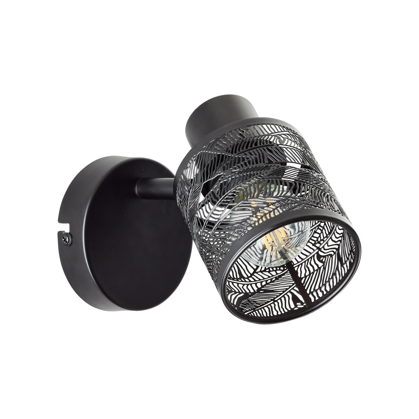 Wandstrahler Bano, Breite 13,5 cm, schwarz matt, Metall