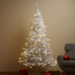 Sapin d'extérieur LED Ottawa blanc