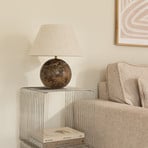 Castello 35 Tischleuchte braun Leinen - Globen Lighting