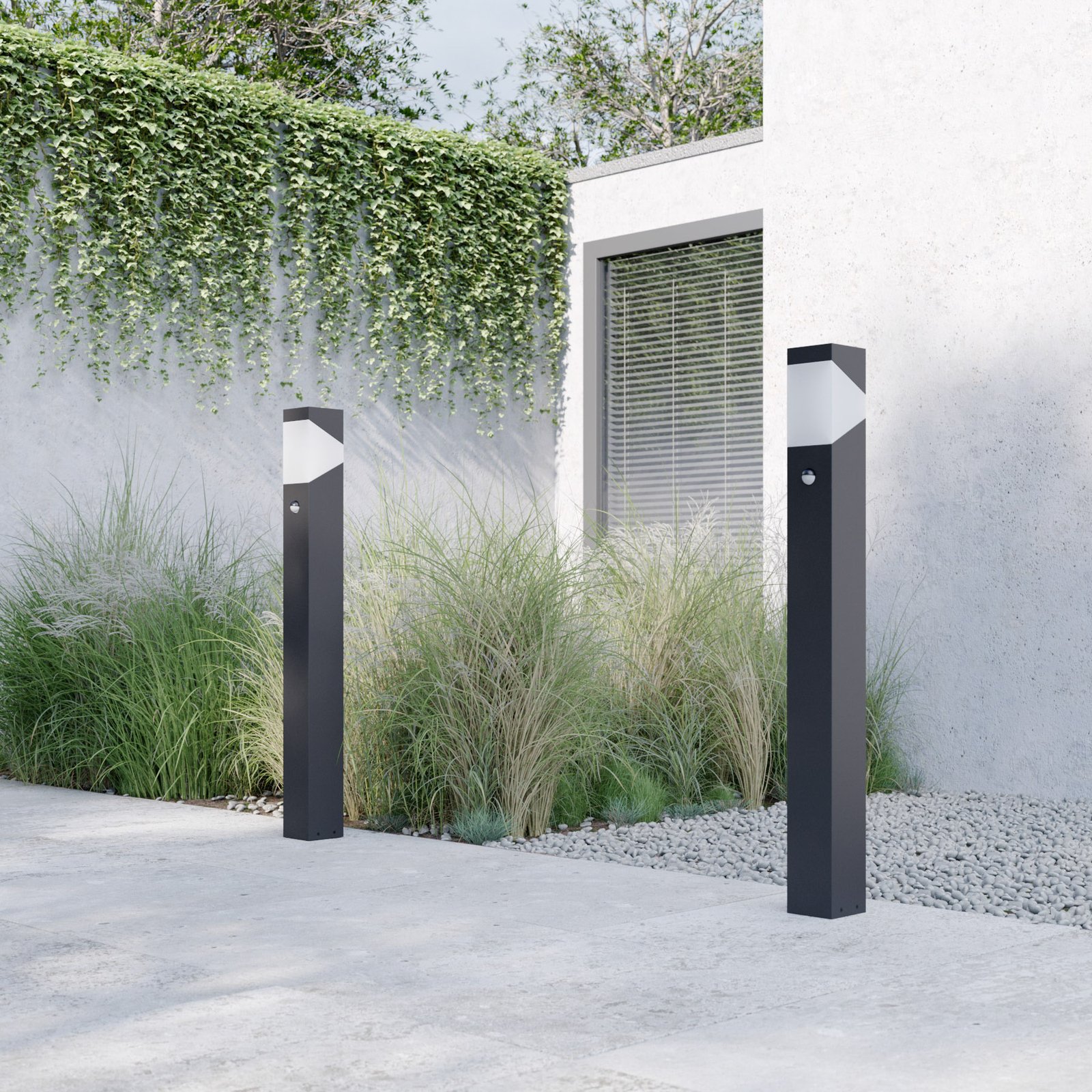 Kiran Candeeiro de Jardim Exterior com Sensor H100 Graphite - Lucande