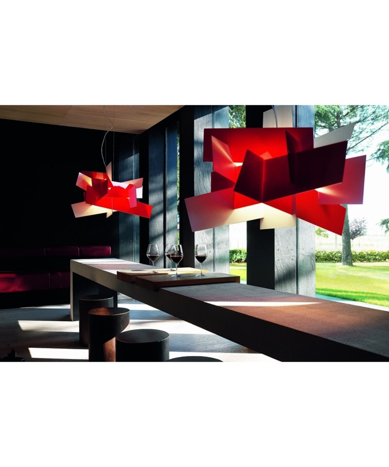 Big Bang LED Lustră Pendul Dimmable Red - Foscarini