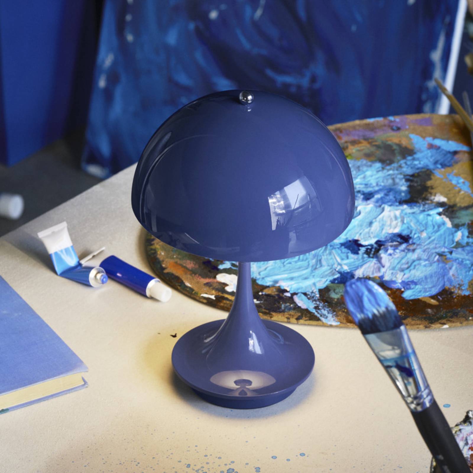Louis Poulsen Panthella Portable 160 V3, opaque indigoblau günstig online kaufen