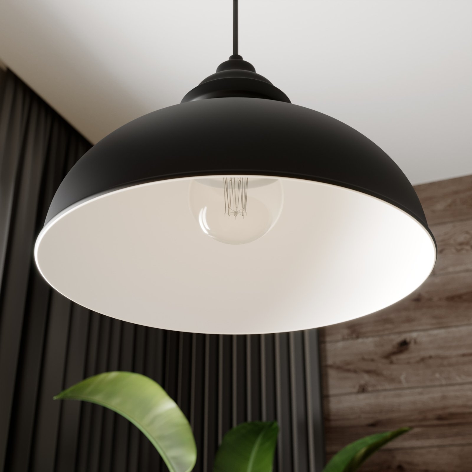 Cliona Lampada a Sospensione Matt Black - Lindby