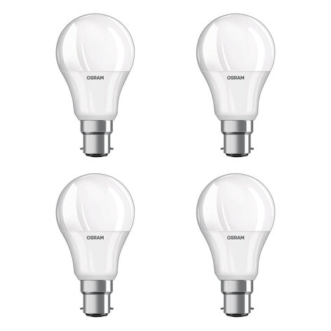 Ampoule LED B22d 9 W blanc chaud, 806 lm, kit de 4