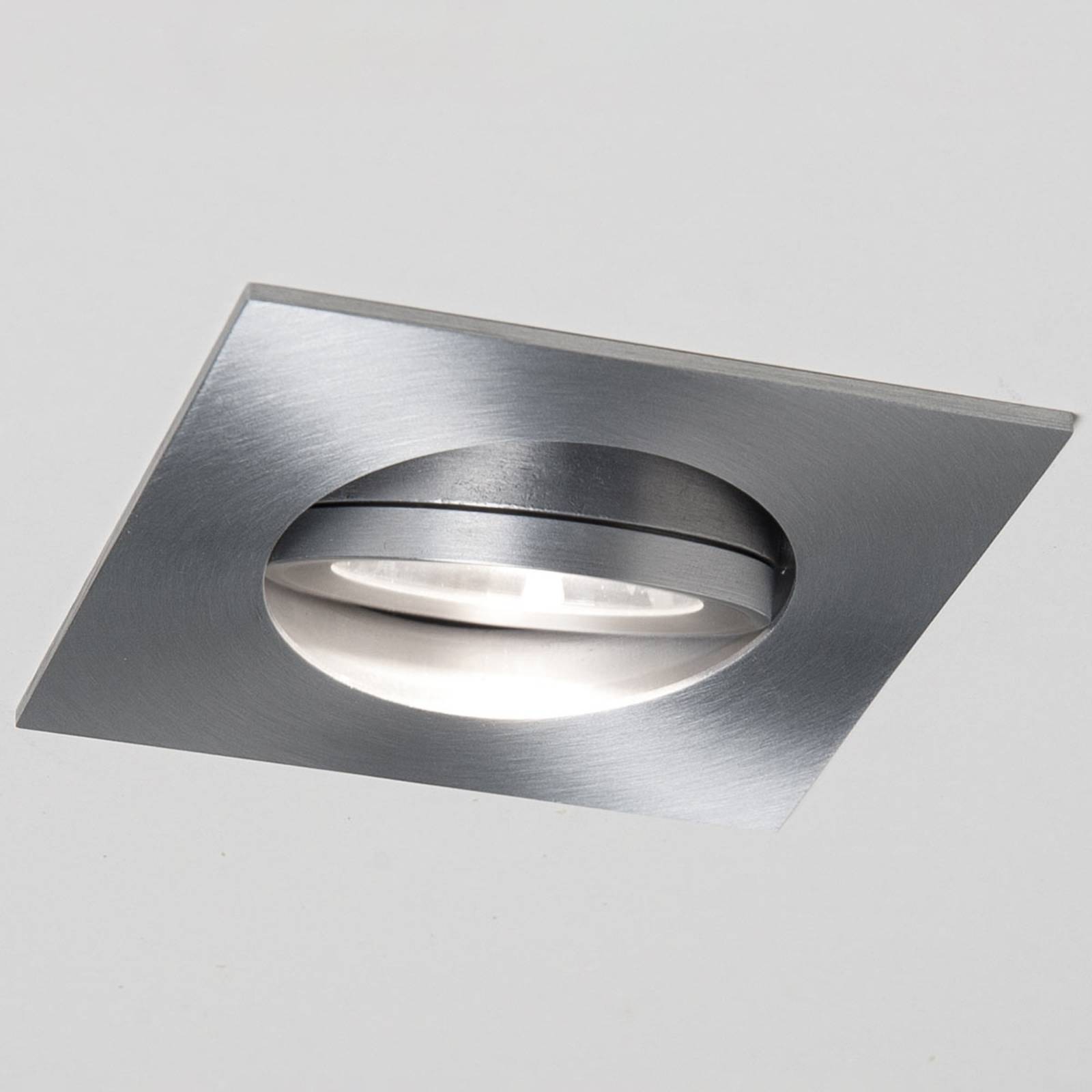 LED innfelt spotlight Agon Square aluminium 3000K 40°