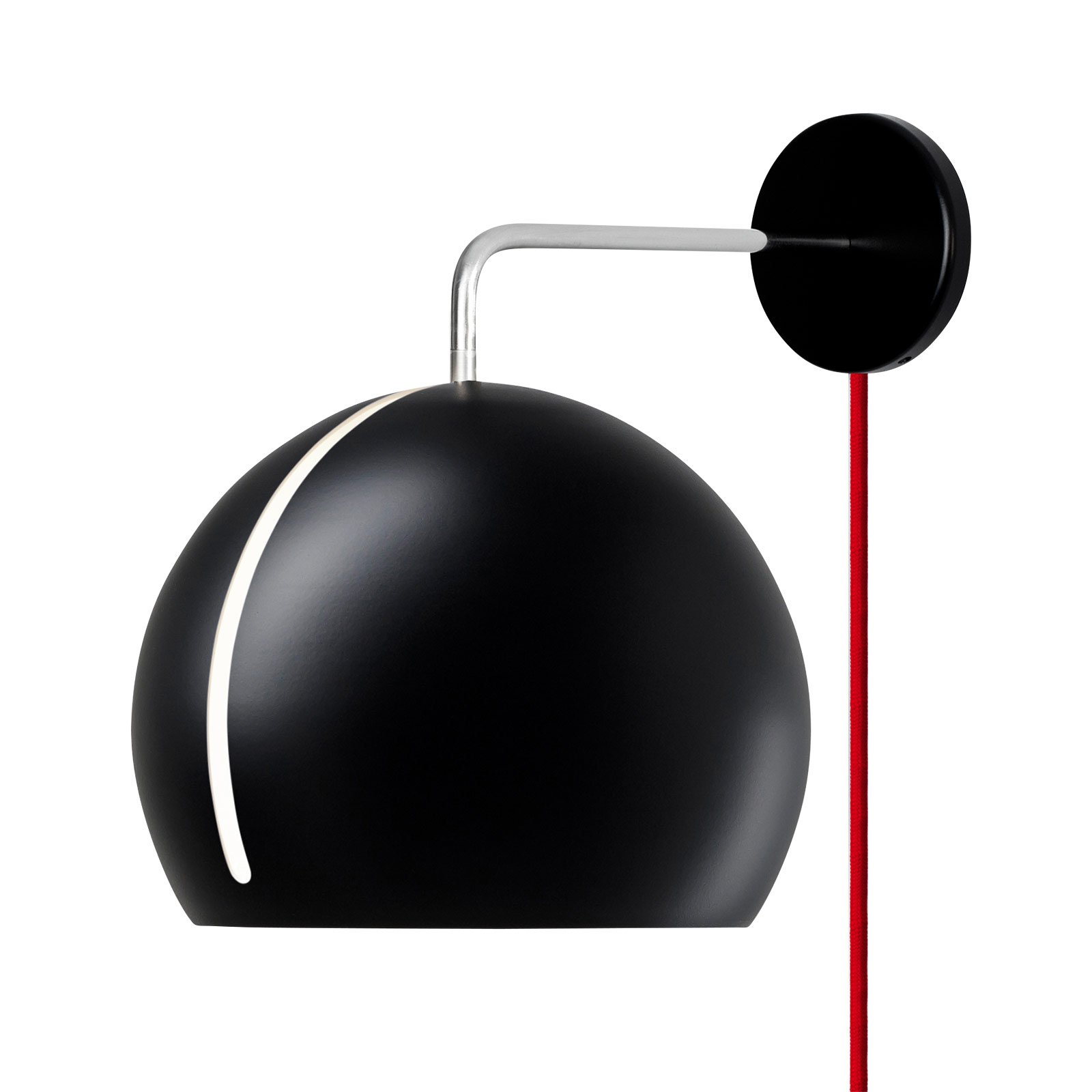 Nyta Tilt Globe Kabel za zidnu zidnu lampu crveni, crni