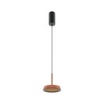 Maytoni LED pendant light El, Ø 15.3 cm, orange, aluminium