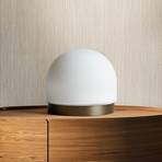 Domu table lamp, Ø 15 cm, bronze/white, glass, GX53