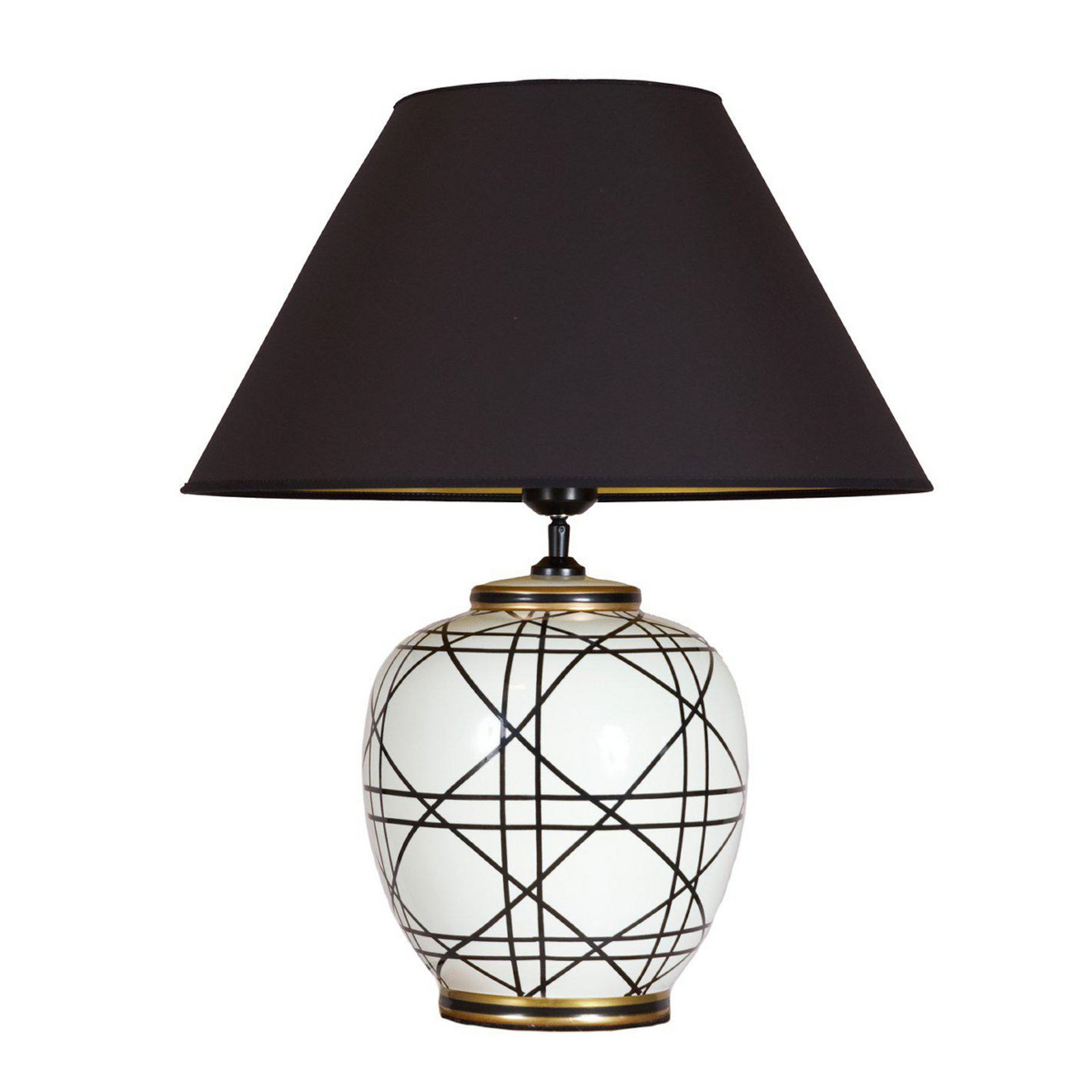 Lampe à poser PR Home New York, noire, hauteur 45 cm, céramique Lampe à poser PR Home New York, noire, hauteur 45 cm, céramique