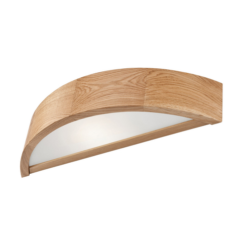 Wandlampe Kerio, halbrund, eiche