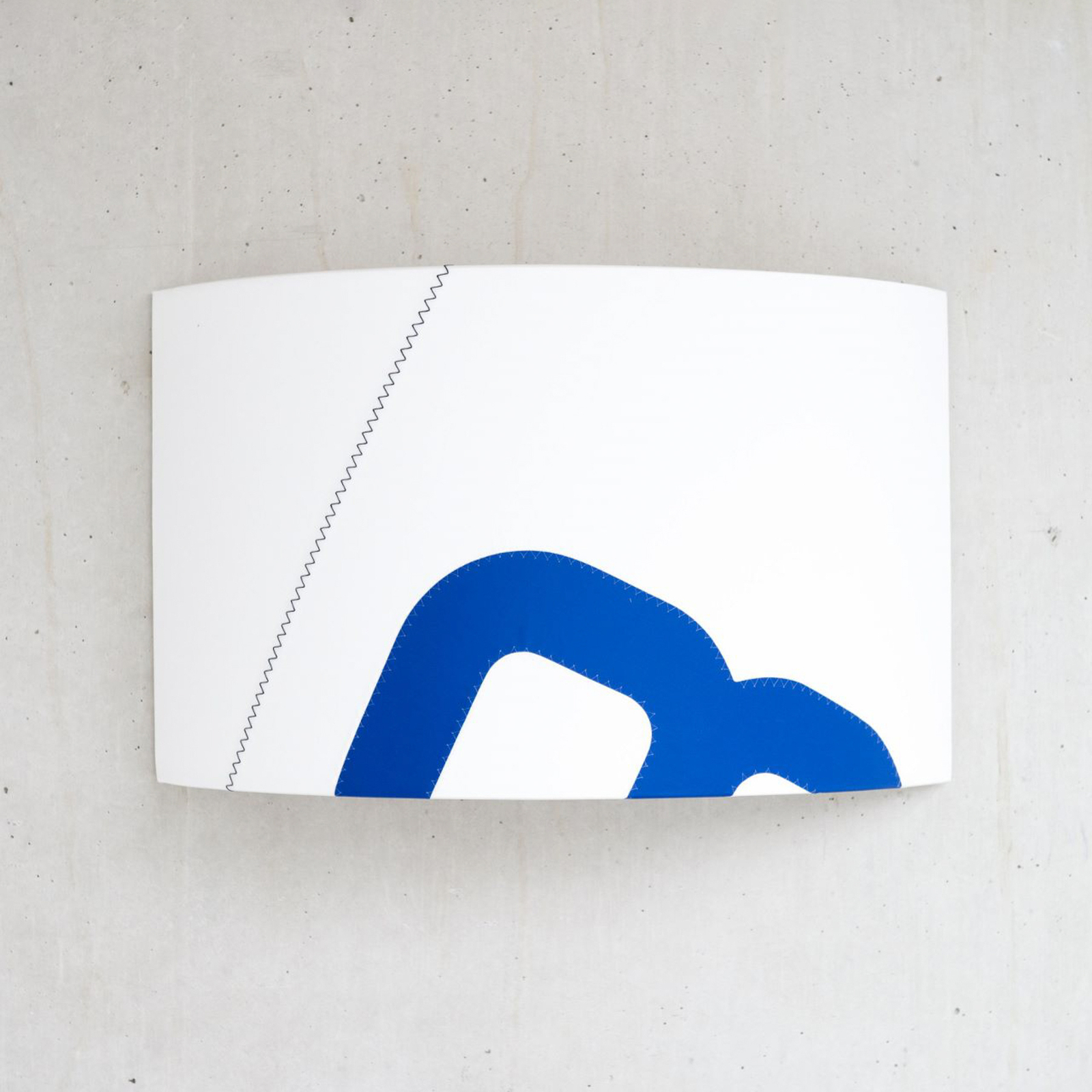 Home harbour wall light made of canvas with number
