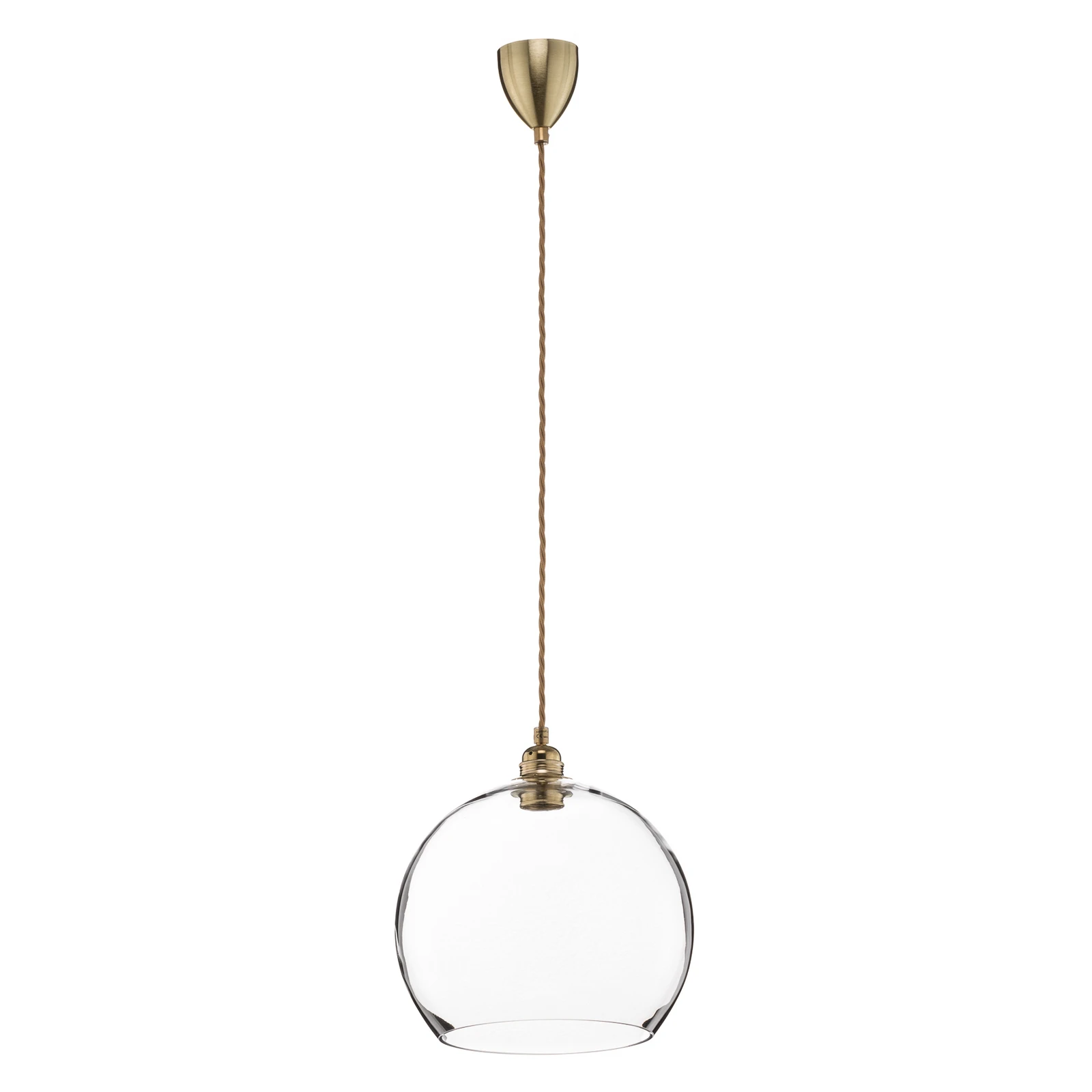 EBB & FLOW Rowan hanglamp helder glas, goud Ø 28cm