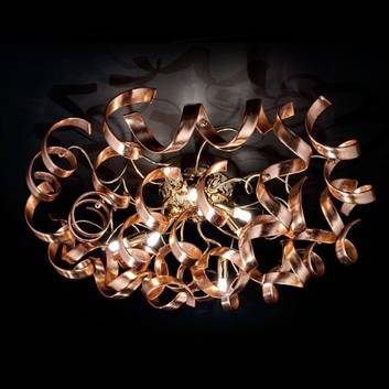 Urocza lampa sufitowa Copper, miedź