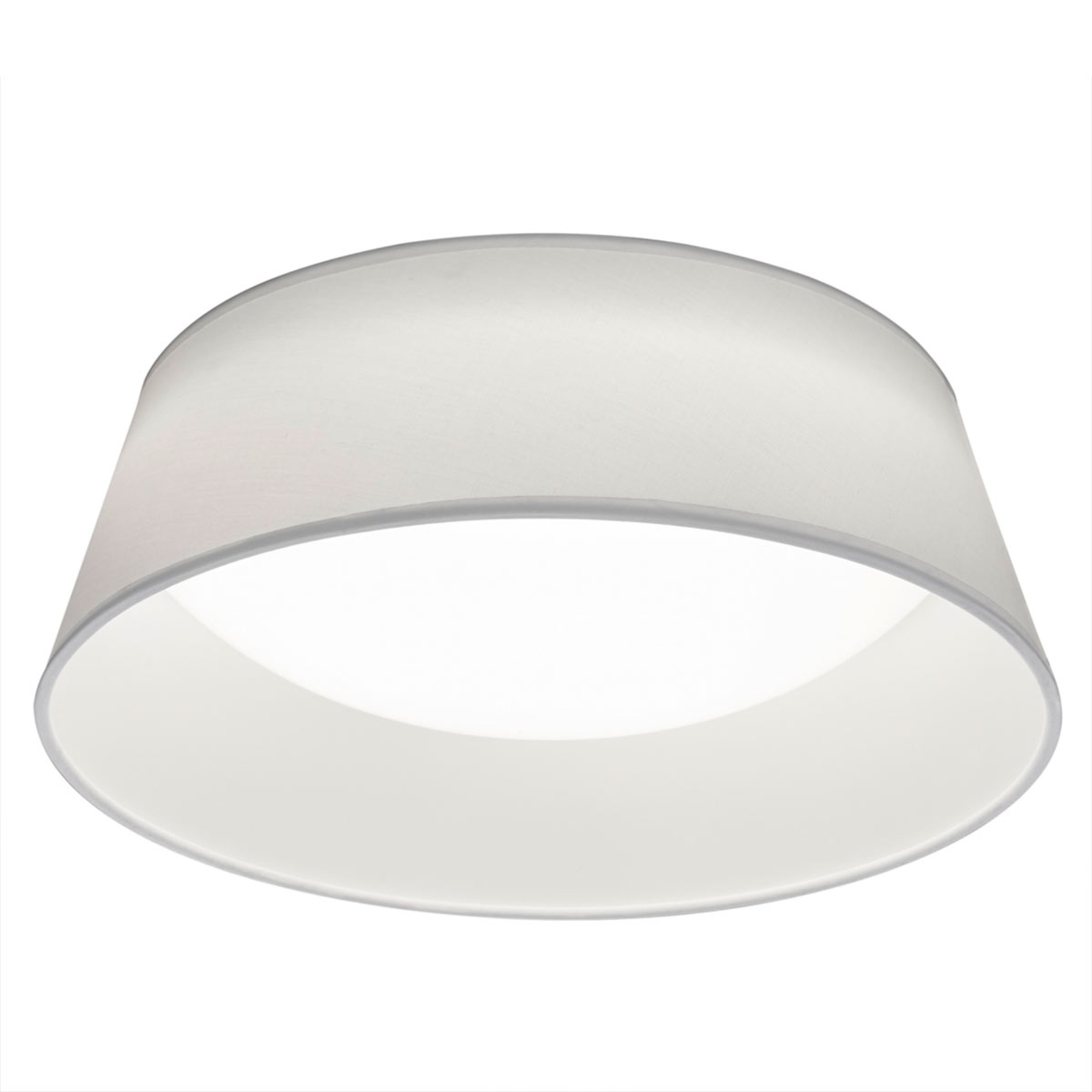 White Ponts fabric ceiling light with LEDs