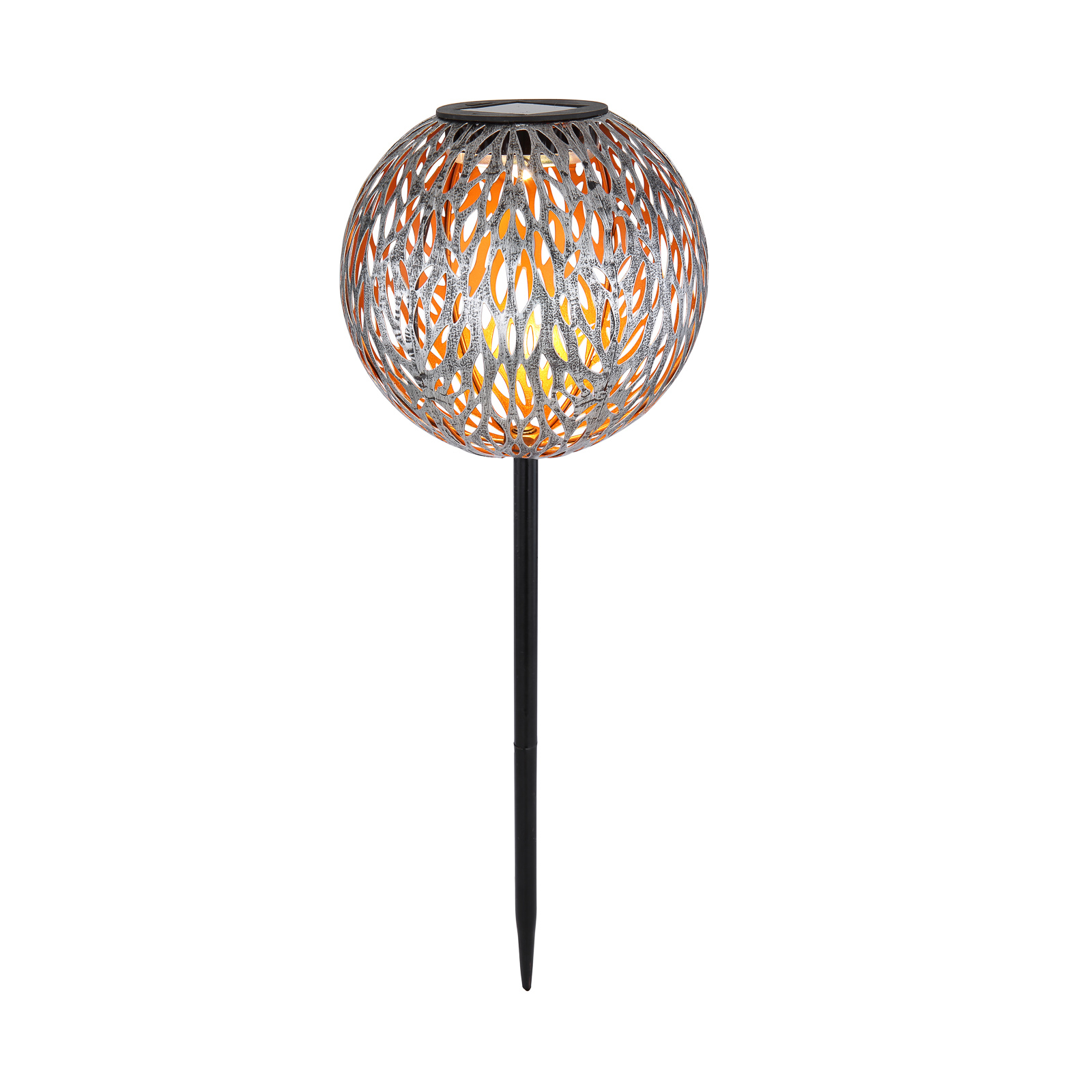 LED solarna dekorativna svjetiljka 33626 zemljani šiljak srebrno siva
