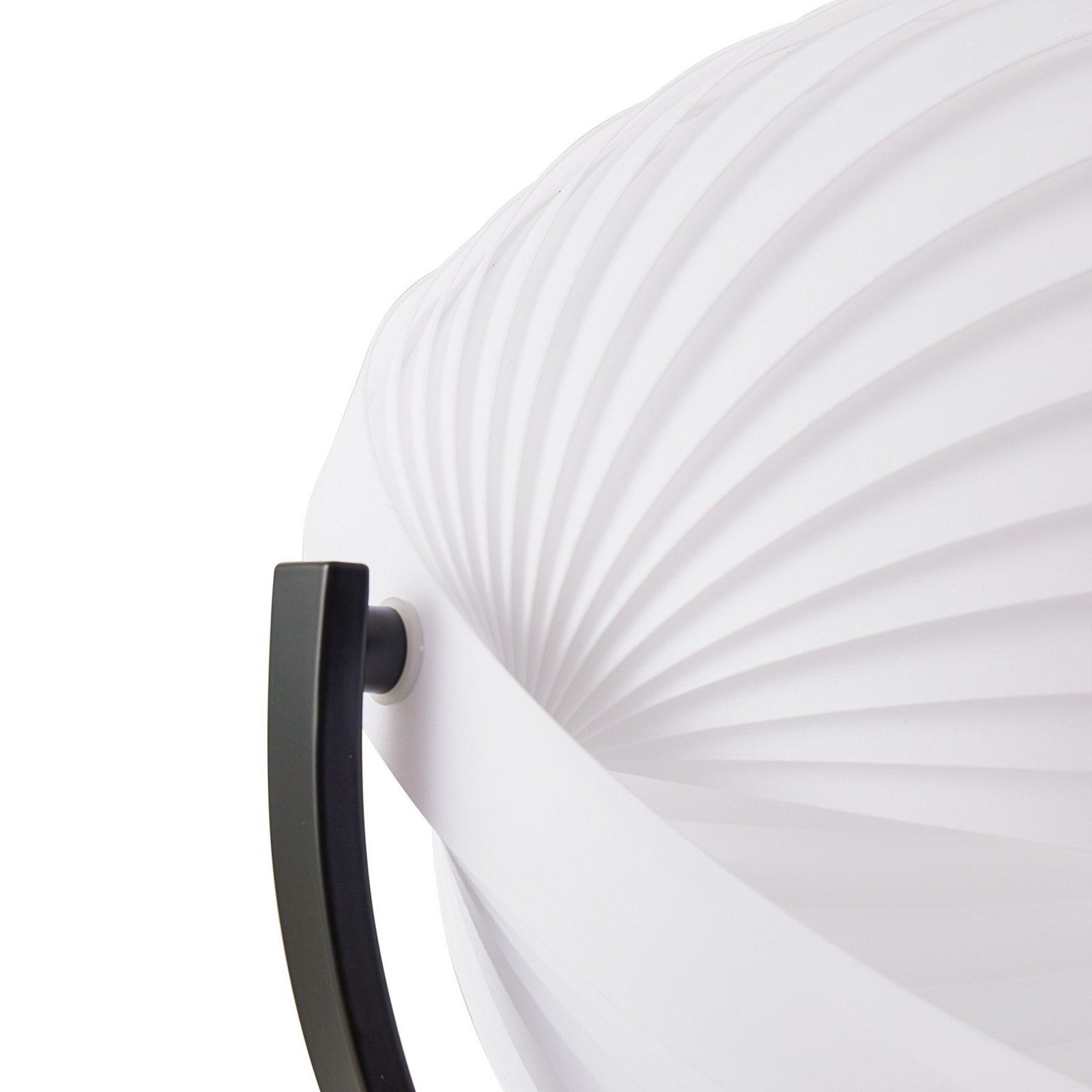 Lampe sur pied Lucande Helva, 150 cm, blanc/noir, pivotante