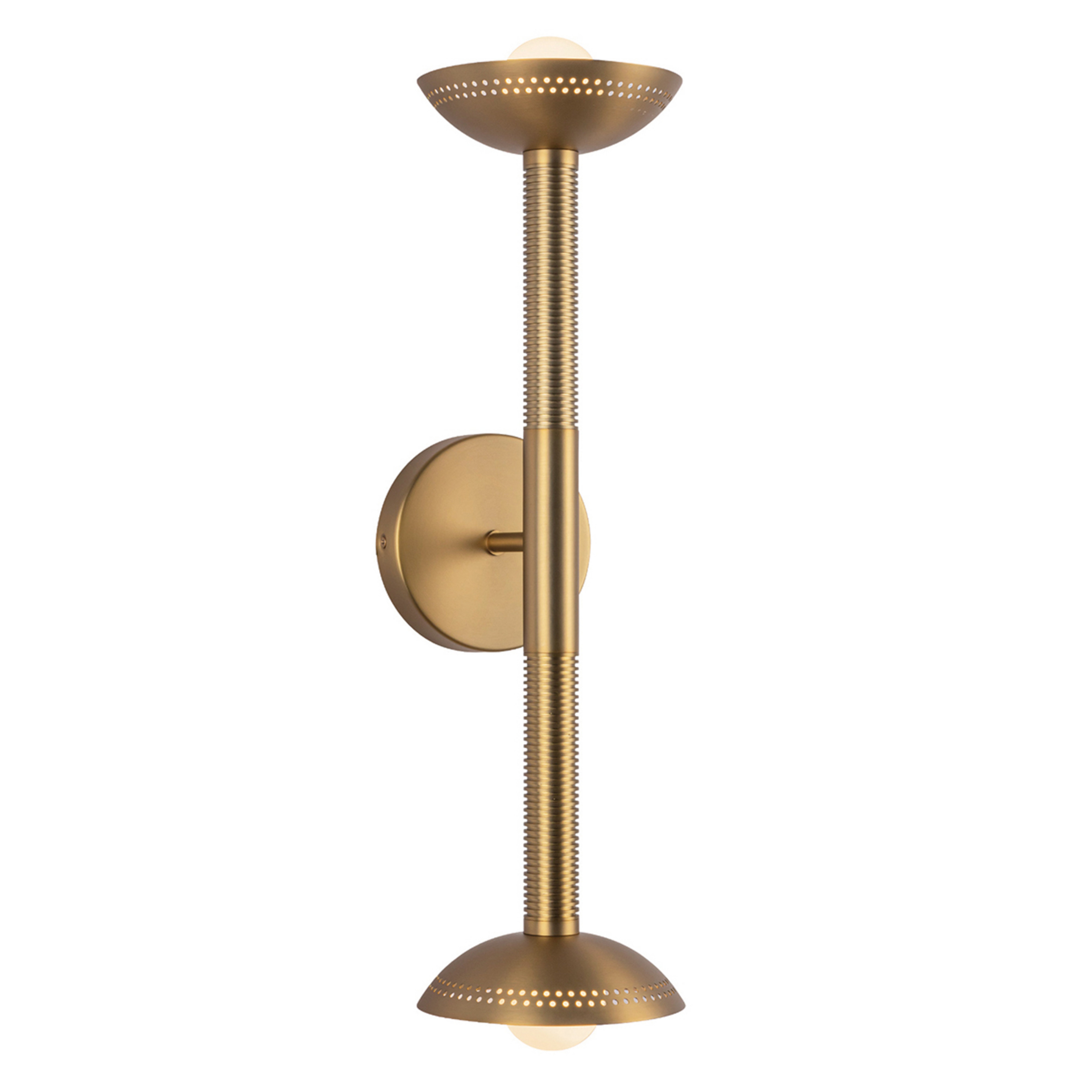 Arden LED-vegglampe, gull, 57 cm, 2 lyskilder, metall, dimbar – Elstead