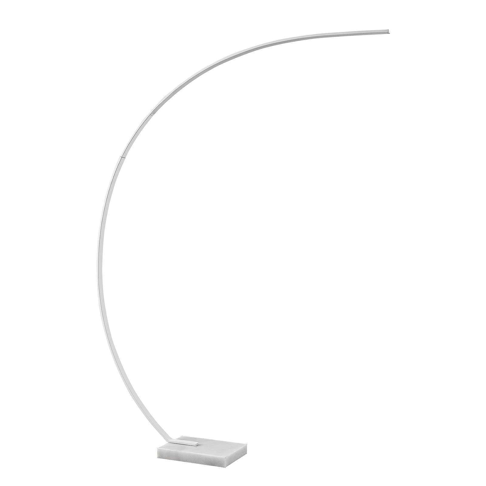 Lindby Kendra LED oblouková stojací lampa, bílá