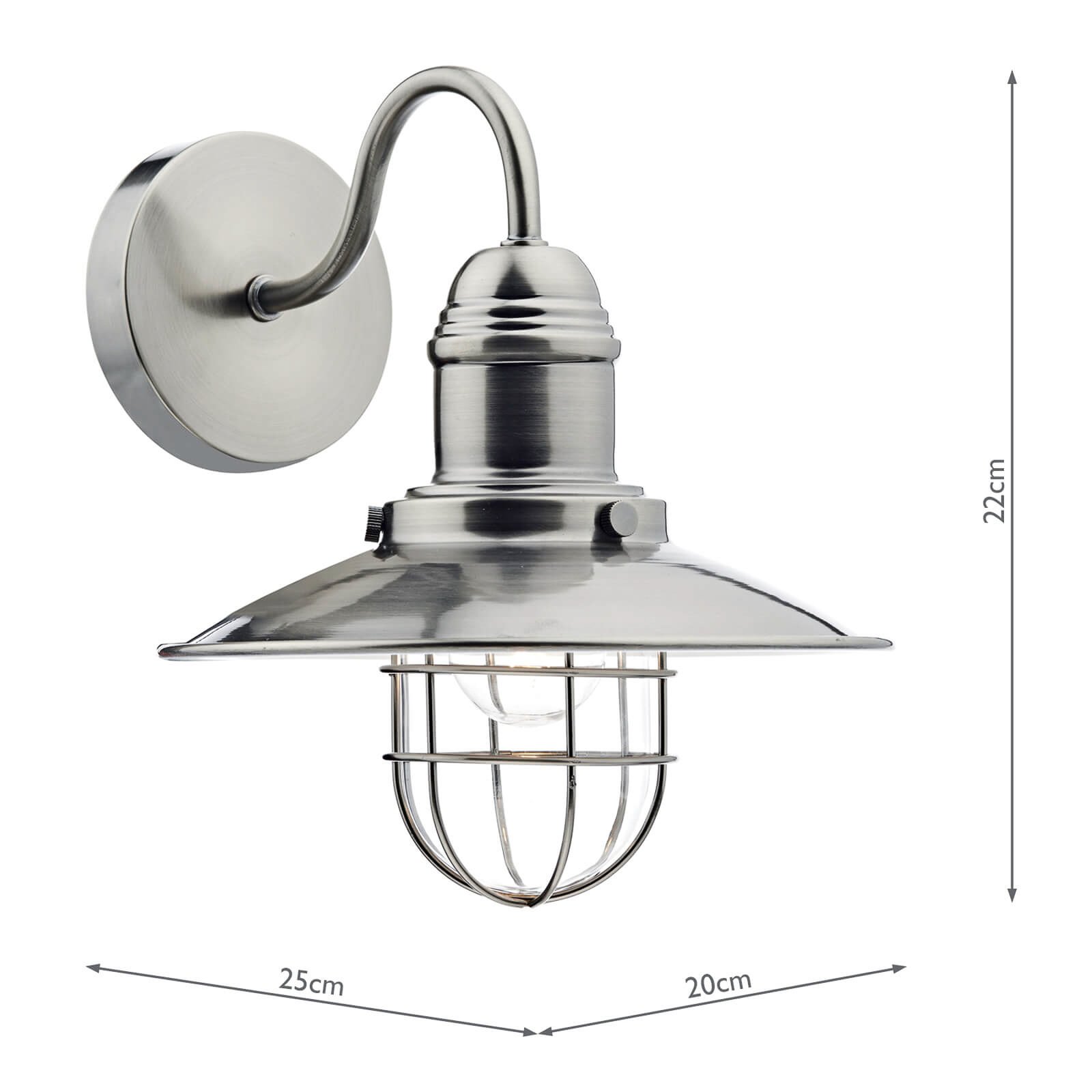 Terrace Single wall light in antique chrome